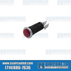 Dash Indicator/Warning Light, 3/8" Lens, Red Dash Indicator/Warning Light, 3/8" Lens, Red