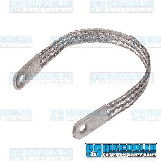  VW Ground Strap, Negative, Braided, 12in. Length, 111971237B