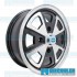 Wheel, 914 Alloy, 15x5.5, 4x130 Pattern, Black w/Polished Spokes & Lip