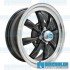 Wheel, GT-8, 8 Spoke, 15x5.5, 4x130 Pattern, Gloss Black w/Polished Lip