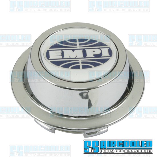 EMPI VW Center Cap, Sprint Star/914 Alloy w/Logo, Short, Chrome, 00-9707-0 EMPI VW Center Cap, Sprint Star/914 Alloy w/Logo, Short, Chrome, 00-9707-0