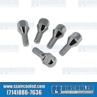 Lug Bolts, M12-1.5x24mm, 60° Taper, Chrome