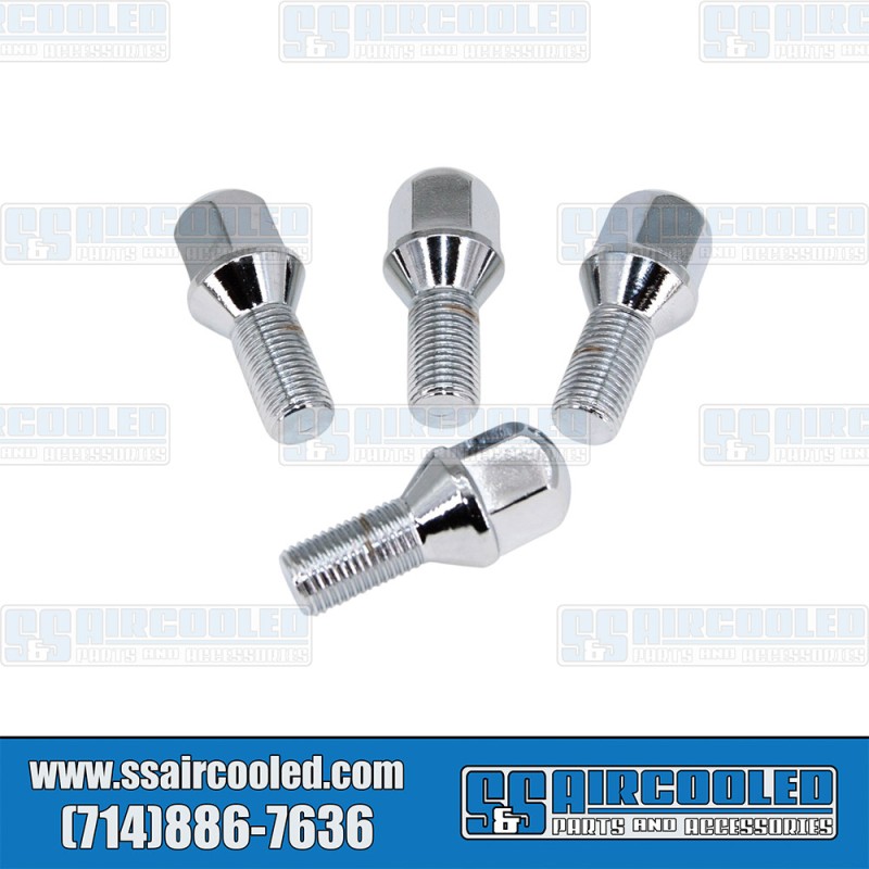 EMPI VW Lug Bolt, M14-1.5, 60 deg. Taper, Chrome, 00-9712-0
