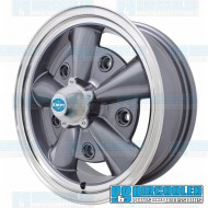 Wheel, 5-Rib, 15x5.5, 5x205 Pattern, Anthracite w/Polished Lip Wheel, 5-Rib, 15x5.5, 5x205 Pattern, Anthracite w/Polished Lip