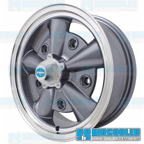 Wheel, 5-Rib, 15x5.5, 5x205 Pattern, Anthracite w/Polished Lip Wheel, 5-Rib, 15x5.5, 5x205 Pattern, Anthracite w/Polished Lip