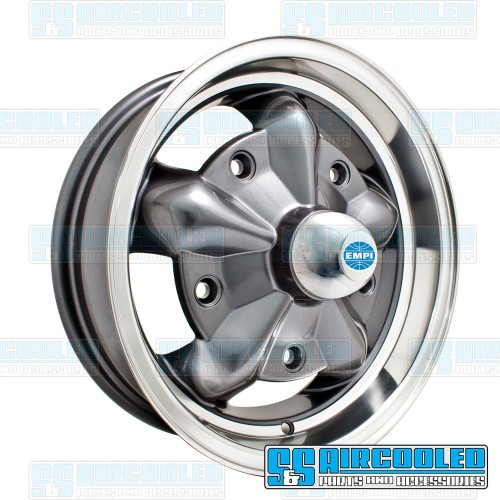 Wheel, Torque Star, 15x5, 5x205 Pattern, Anthracite w/Polished Lip Wheel, Torque Star, 15x5, 5x205 Pattern, Anthracite w/Polished Lip