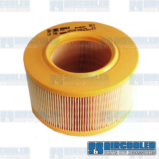 Mahle VW Air Filter Element, Stock, Round, Paper, 025129620A
