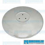 Hub Cap, 4-Lug, Flat Style w/Holes for Center Cap, Chrome Hub Cap, 4-Lug, Flat Style w/Holes for Center Cap, Chrome