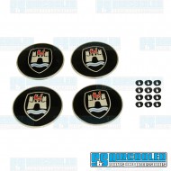 Center Cap, 3-Prong w/Wolfsburg Crest for Hub Cap Center Cap, 3-Prong w/Wolfsburg Crest for Hub Cap