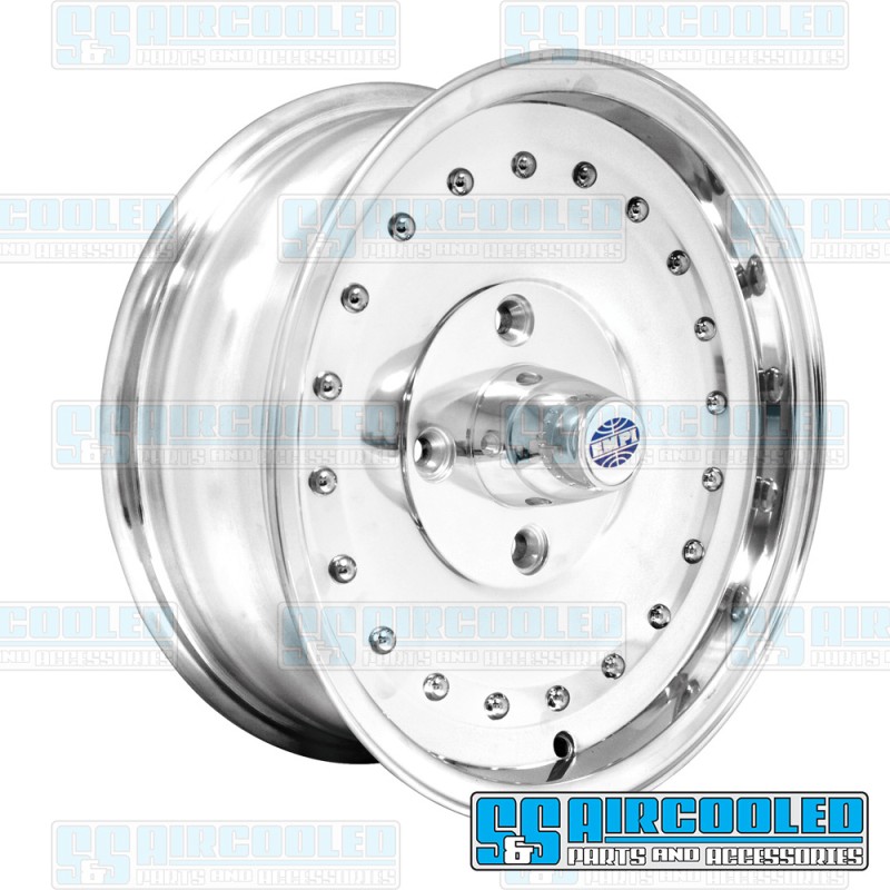 EMPI VW Wheel, Smoothie, 15x5.5, 4x130 Pattern, Polished w/o Holes, 10-1098-0