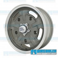 Wheel, Corsa, 15x5.5, 5x205 Pattern, Gun Metal Grey w/Polished Lip Wheel, Corsa, 15x5.5, 5x205 Pattern, Gun Metal Grey w/Polished Lip