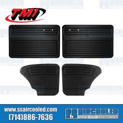 Door Panels, Authentic Style, Full Set, Vinyl w/o Pockets, Black Door Panels, Authentic Style, Full Set, Vinyl w/o Pockets, Black