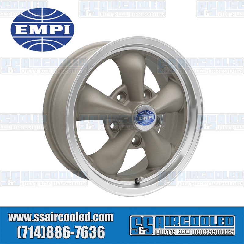 EMPI Torque Star II, 10-2050-0, 15x6, 5x130 Pattern, Bronze w/Matte Silver Lip, VW Bug, Super Beetle, Ghia, Bus, Type 3, Thing EMPI Torque Star II, 10-2050-0, 15x6, 5x130 Pattern, Bronze w/Matte Silver Lip, VW Bug, Super Beetle, Ghia, Bus, Type 3, Thing