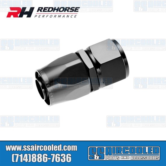 Redhorse Performance -6AN Straight Female Aluminum Hose End, Black, 1000-06-2, VW Bug, Super Beetle, Ghia, Bus, Type 3, Thing, Vanagon