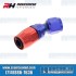 -8AN 30° Swivel Style Female Hose End, Blue/Red