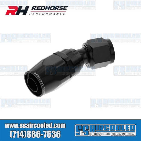 Redhorse Performance -6AN 30° Swivel Style Female Hose End, Black, 1030-06-2 Redhorse Performance -6AN 30° Swivel Style Female Hose End, Black, 1030-06-2