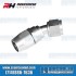-8AN 30° Swivel Style Female Hose End, Silver