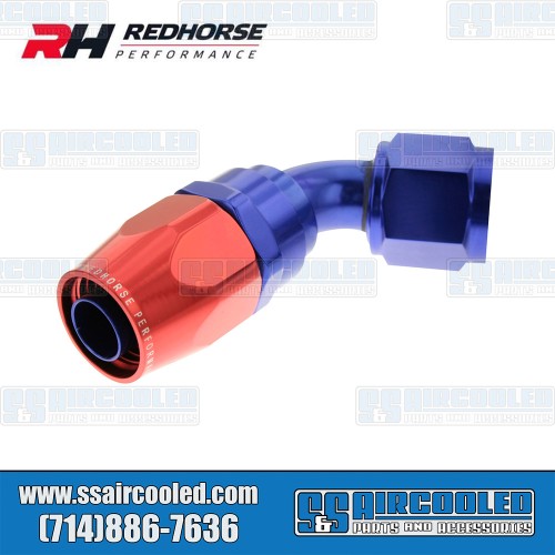 -6AN 60° Swivel Style Female Hose End, Blue/Red -6AN 60° Swivel Style Female Hose End, Blue/Red
