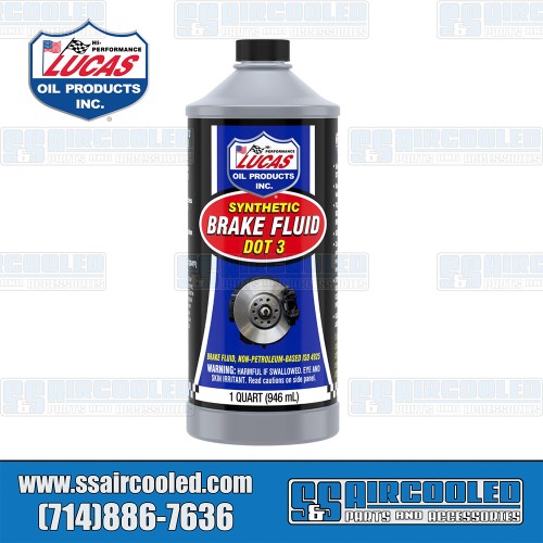 Brake Fluid, DOT3 Synthetic, 1qt Brake Fluid, DOT3 Synthetic, 1qt