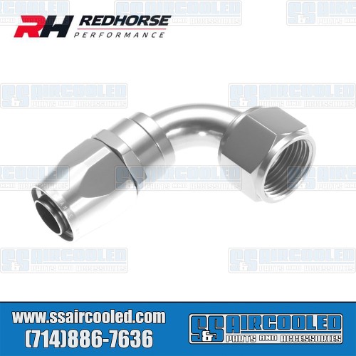 -6AN 90° Swivel Style Female Hose End, Silver -6AN 90° Swivel Style Female Hose End, Silver