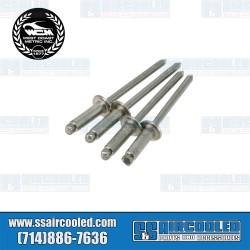 Vent Window Lock Rivets, Left & Right, Stainless Steel