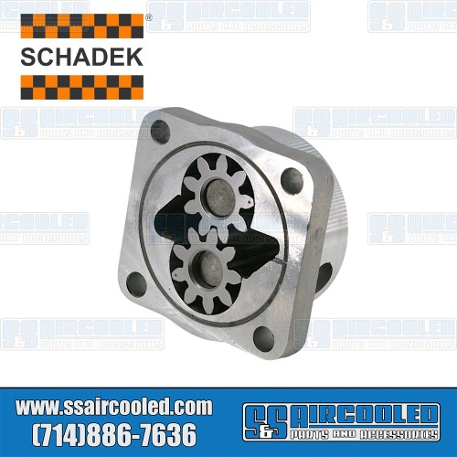 Schadek Oil Pump, 111115107AHD, 30mm Gears, 8mm Studs, Flat Camshaft Aluminum 111115107ahd