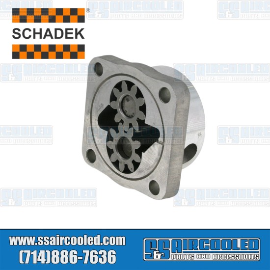 Schadek VW Oil Pump, 30mm Gears, 8mm Studs, Flat Camshaft, Aluminum, 111115107AHD