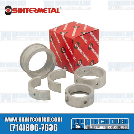 Sintermetal VW Main Bearings, 25-36HP, .020 Case/Standard Crank, Standard Thrust, Sintermetal, 111198451/50