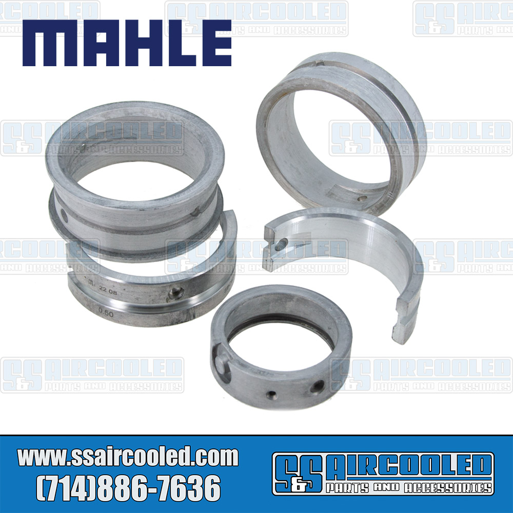 Mahle Main Bearings, 111198471O2BR, .020 Case/Standard Crank, Double Oversize Thrust, VW Bug