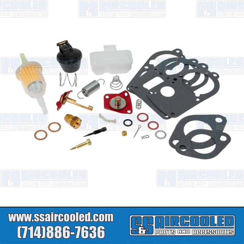 VW Deluxe Carburetor Rebuild Kit, 28/30/34 PICT 3, w/Float & Needle Valve, 111198569ZWC, VW Bug, Super Beetle, Karmann Ghia, Bus, Thing VW Deluxe Carburetor Rebuild Kit, 28/30/34 PICT 3, w/Float & Needle Valve, 111198569ZWC, VW Bug, Super Beetle, Karmann Ghia, Bus, Thing
