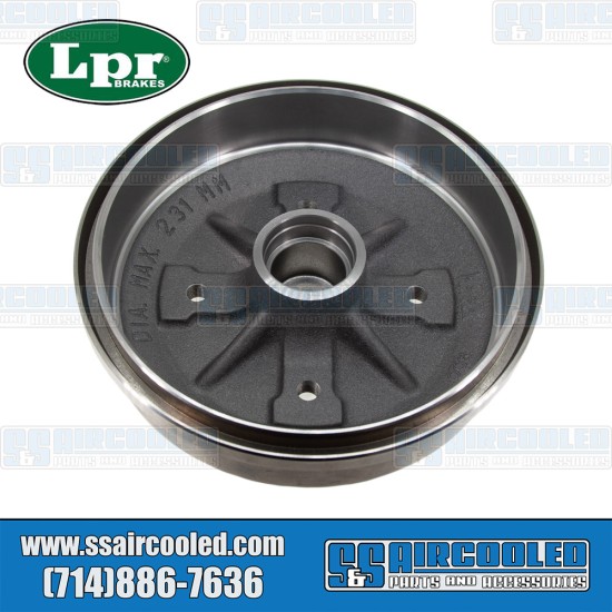 VW Front Left or Right Brake Drum, 4x130mm, 111405615B, VW Bug