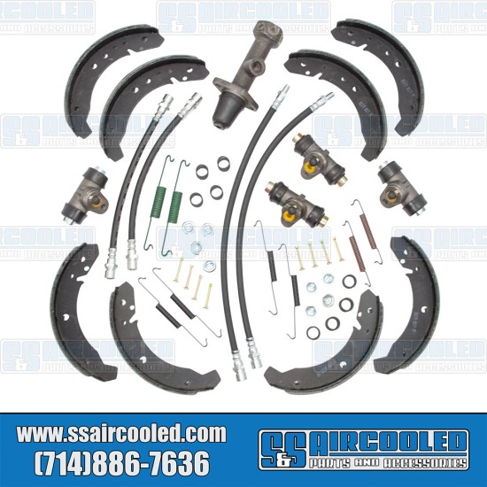 VW Brake Rebuild Kit, Rubber Hoses, Economy, 1116986566C VW Brake Rebuild Kit, Rubber Hoses, Economy, 1116986566C