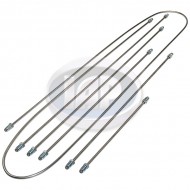 Brake Line Kit, 7pc, Stainless Steel, Early Swing Axle Suspension