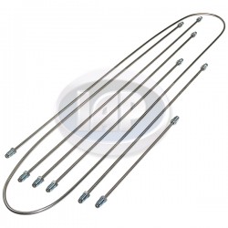 Brake Line Kit, 7pc, Stainless Steel, Early Swing Axle Suspension Brake Line Kit, 7pc, Stainless Steel, Early Swing Axle Suspension