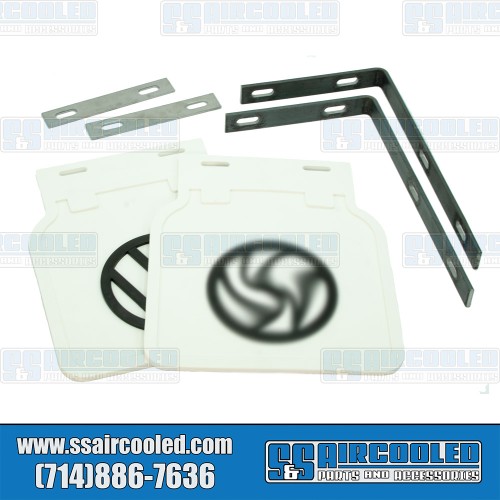 Mud Flaps, White w/Black WV Logo Mud Flaps, White w/Black WV Logo