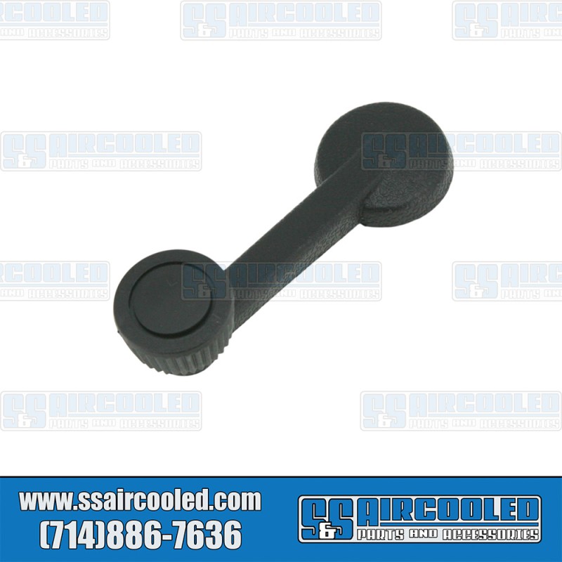  VW Window Winder, Left or Right, Black w/Black Knob, 111837581J