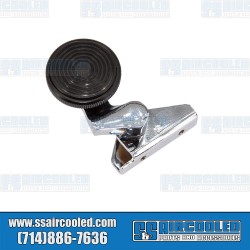 Vent Window Lock, Left, Chrome/Black