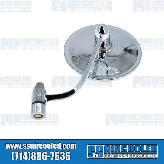  VW Exterior Mirror, Left, Round, Chrome, 113857513A
