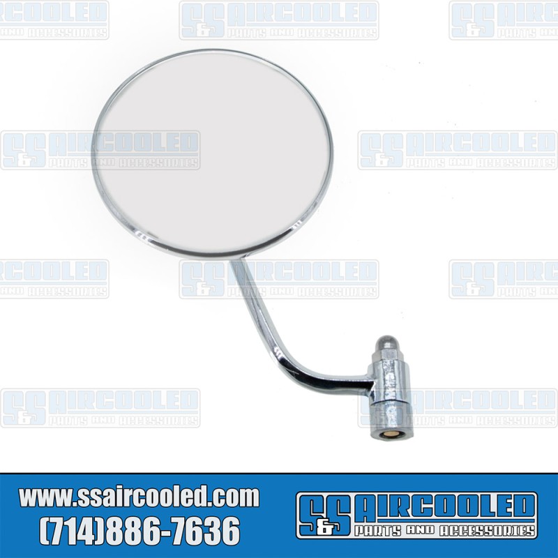  VW Exterior Mirror, Left, Round, Chrome, 113857513A