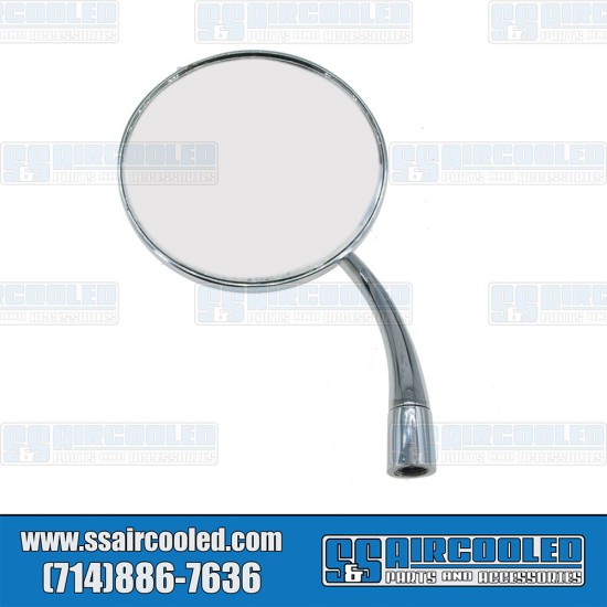 VW Side-View Mirror, Round, Left, 111857513AM, VW Bug