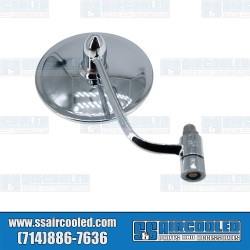 Side-View Mirror, Right, Round, Chrome