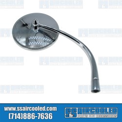 Side-View Mirror, Right, Round, Long Arm