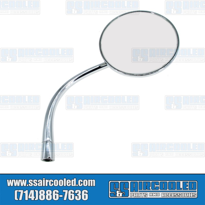 VW Side-View Mirror, Right, Round, Long Arm, 111857514AML, VW Bug