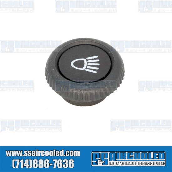 VW Knob, Headlight/Wiper Switch, Black, 111941541F, VW Bug