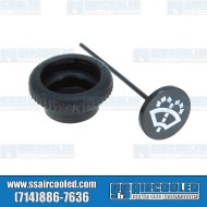 Dash Knob, Wiper Switch, Black w/White Dash Knob, Wiper Switch, Black w/White