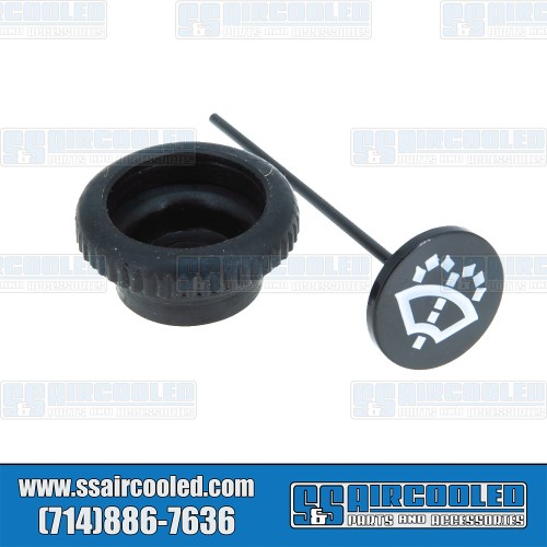Dash Knob, Wiper Switch, Black w/White Dash Knob, Wiper Switch, Black w/White