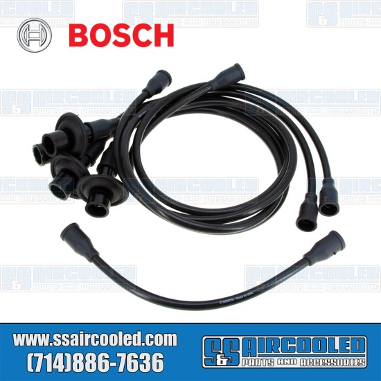 Bosch VW Spark Plug Wires, Stock, Threaded Plugs, Black, 111998031AB Bosch VW Spark Plug Wires, Stock, Threaded Plugs, Black, 111998031AB
