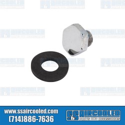Sump Plate Drain Plug, Magnetic, Chrome