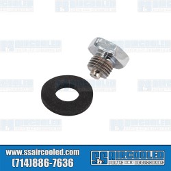 Sump Plate Drain Plug, Magnetic, Chrome
