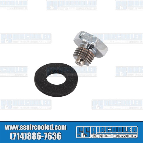 Sump Plate Drain Plug, Magnetic, Chrome